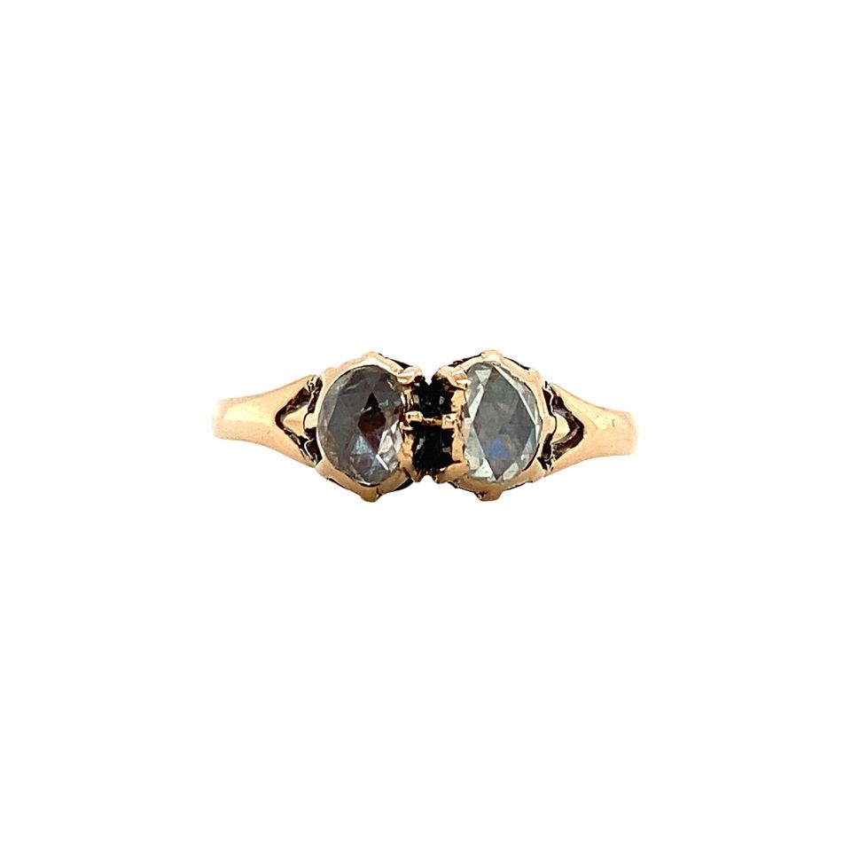 Vintage 14K Gold Ring with Rose Cut Diamond