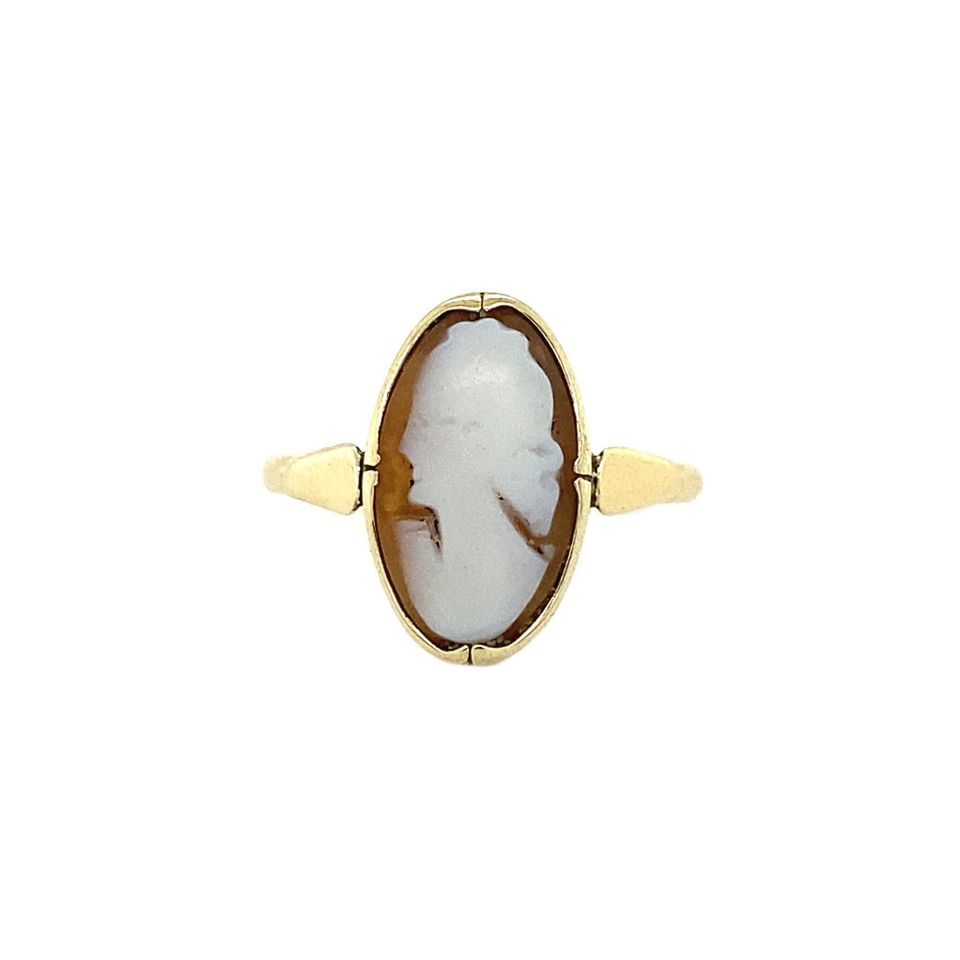 Vintage 14K Gold Ring with Cameo