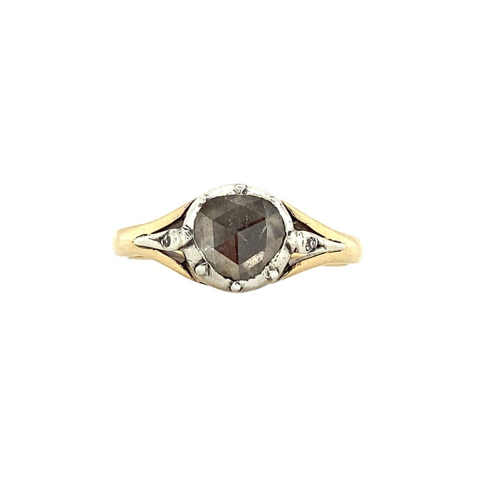 Vintage 14K Gold Ring with Rose Cut Diamond