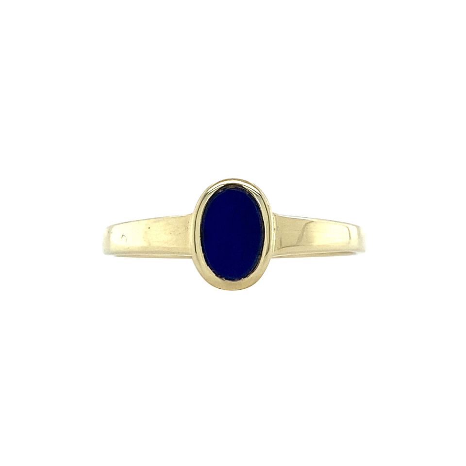 Vintage 14K Gold Ring with Lapis Lazuli