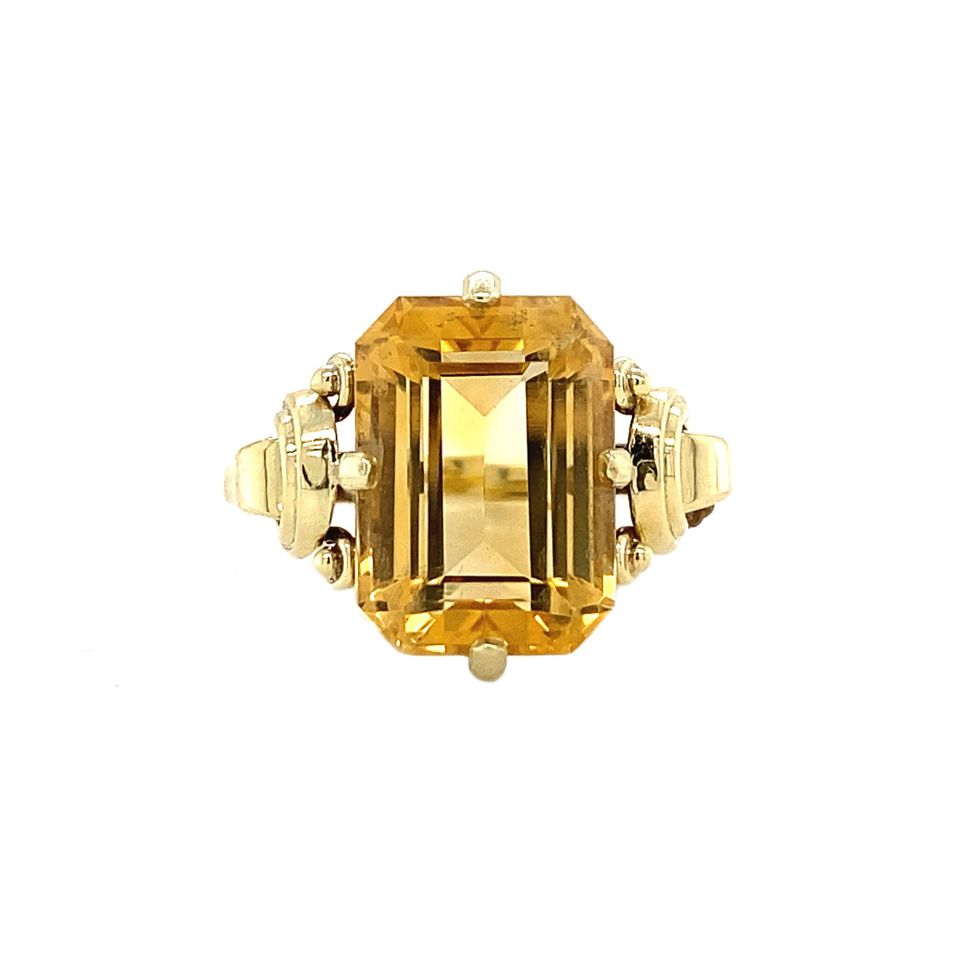 Vintage 14K Gold Ring with Citrine