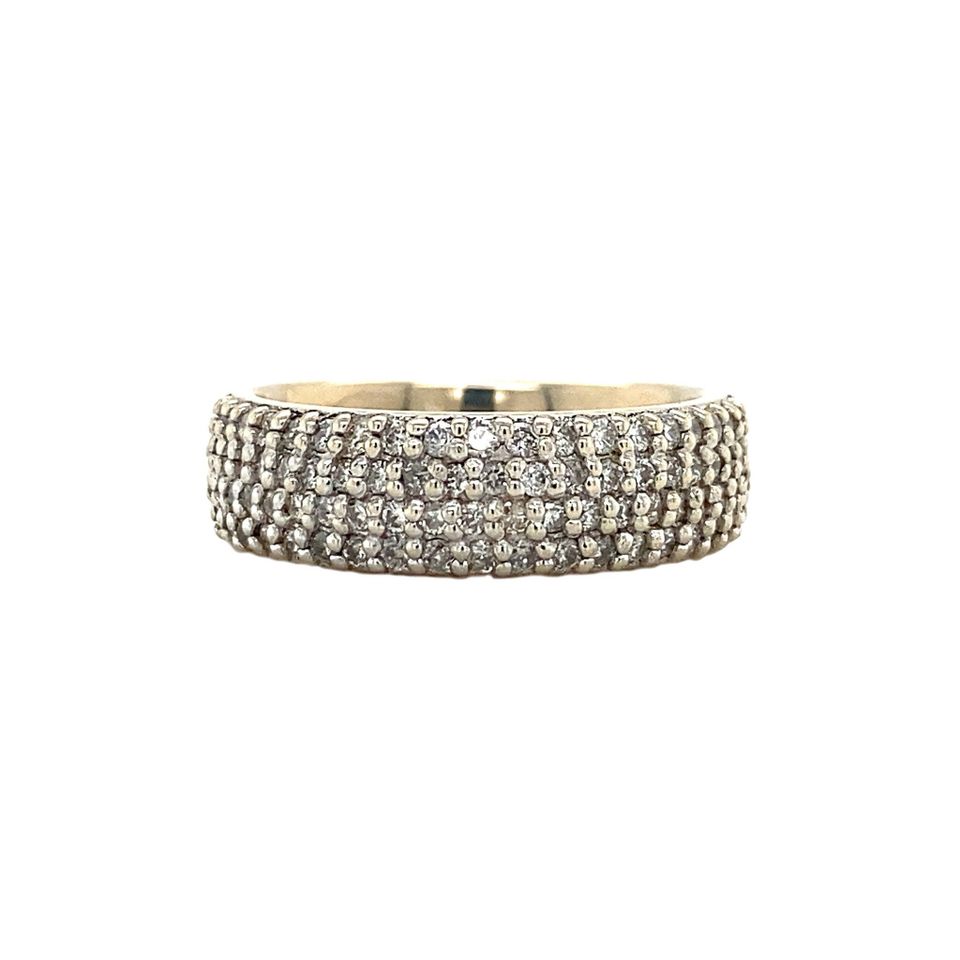 Vintage 9K Gold Ring with Diamond
