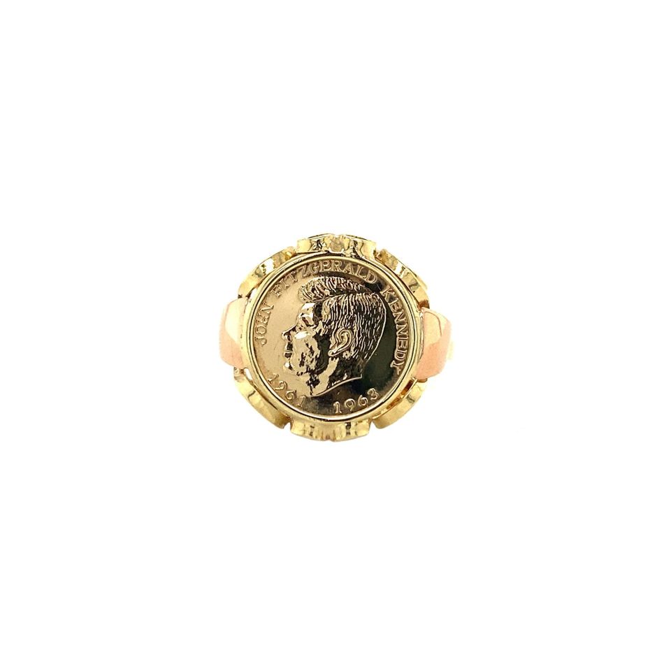 Vintage 14K Gold Ring with Coin
