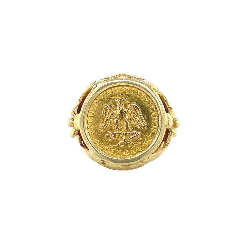 Vintage 14K Gold Ring with Coin