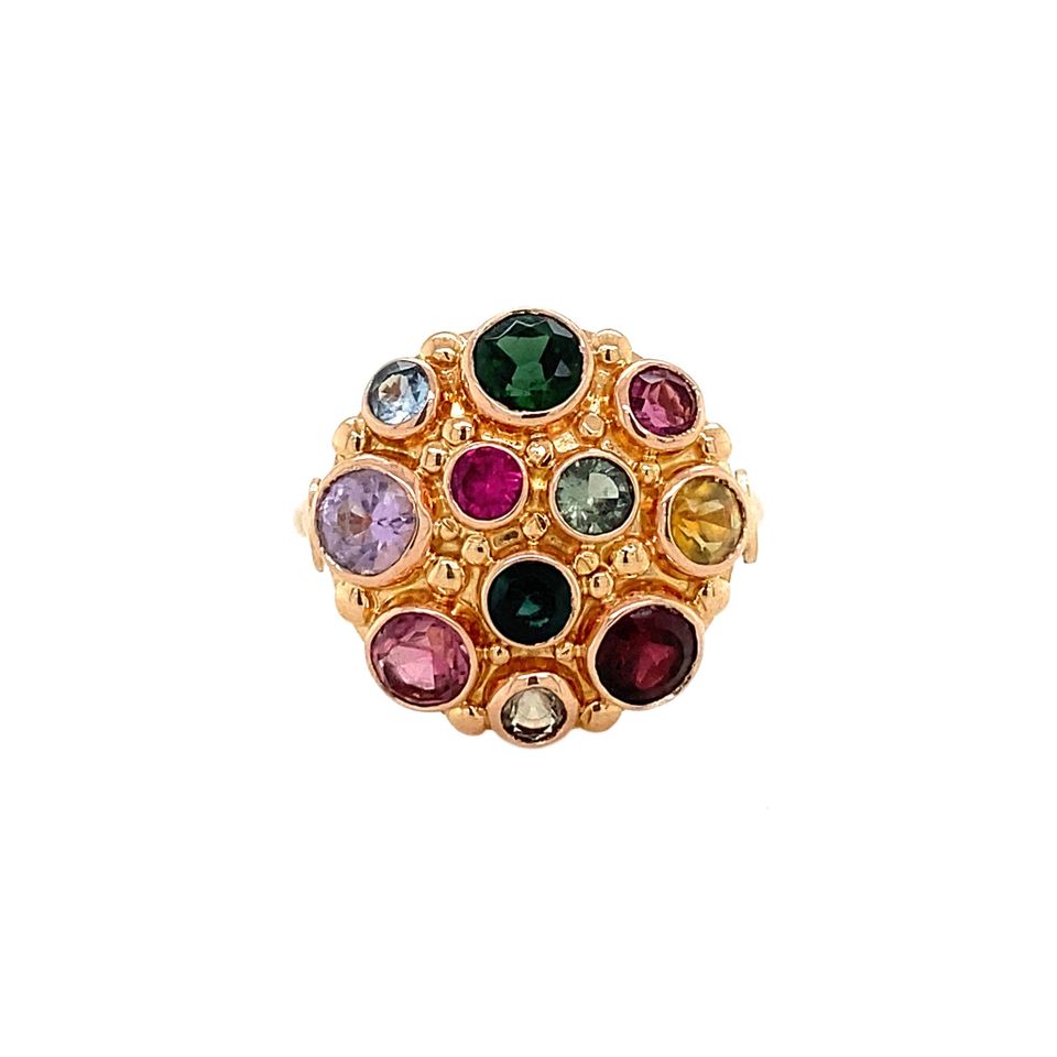 Vintage 14K Rose Gold Cocktail Ring