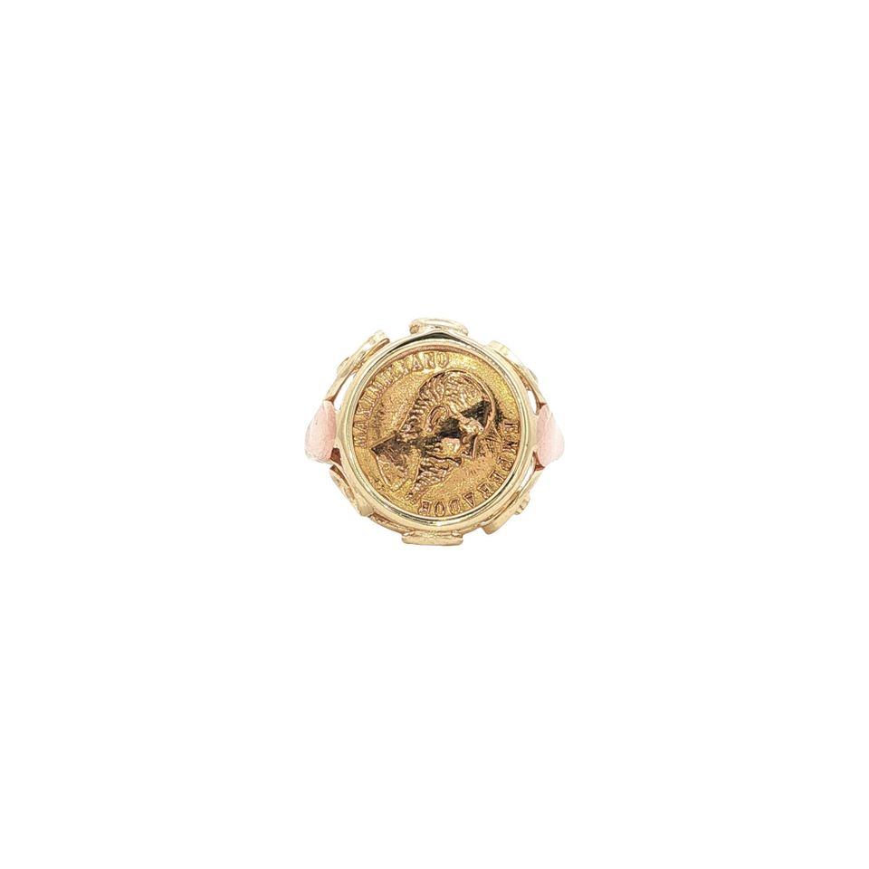 Vintage 14K Gold Coin Ring