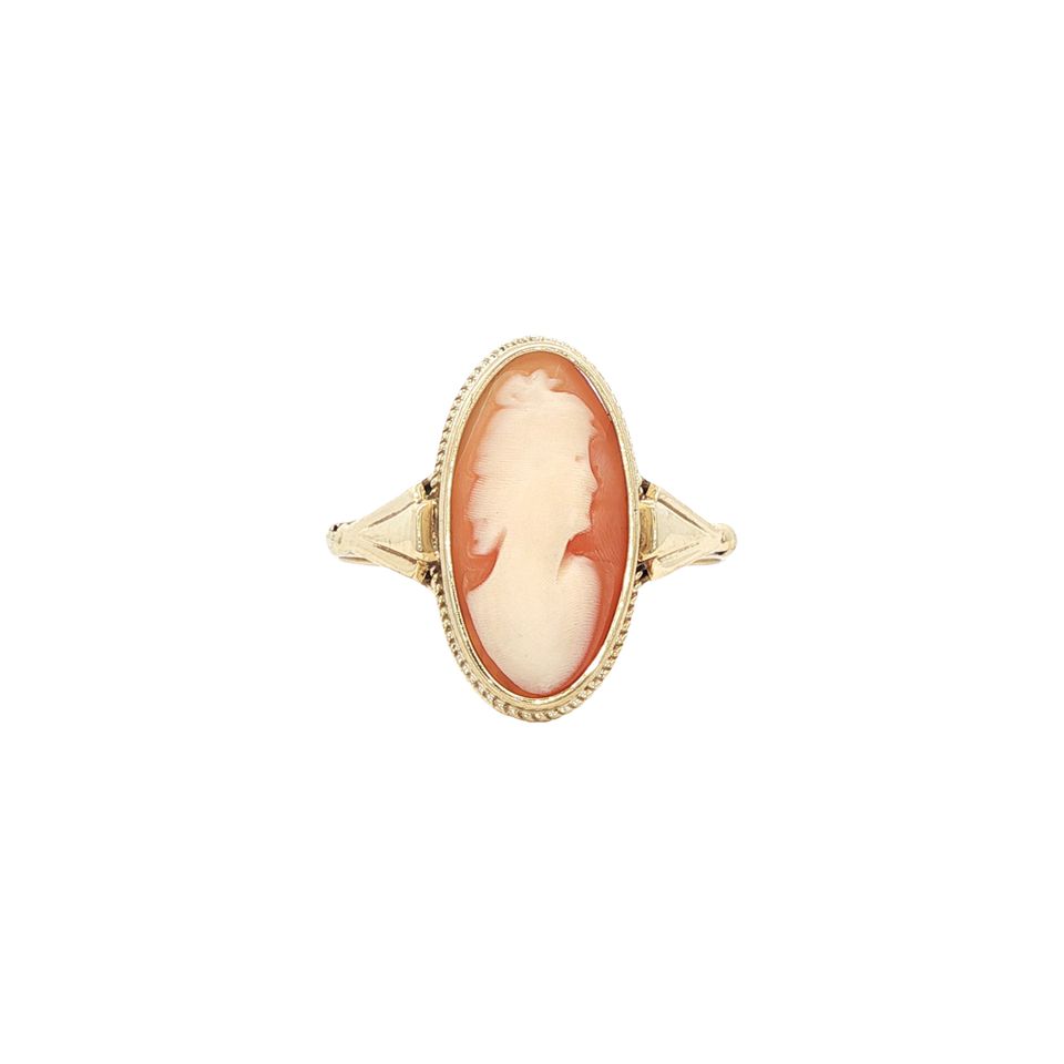 Vintage 14K Gold Ring with Cameo