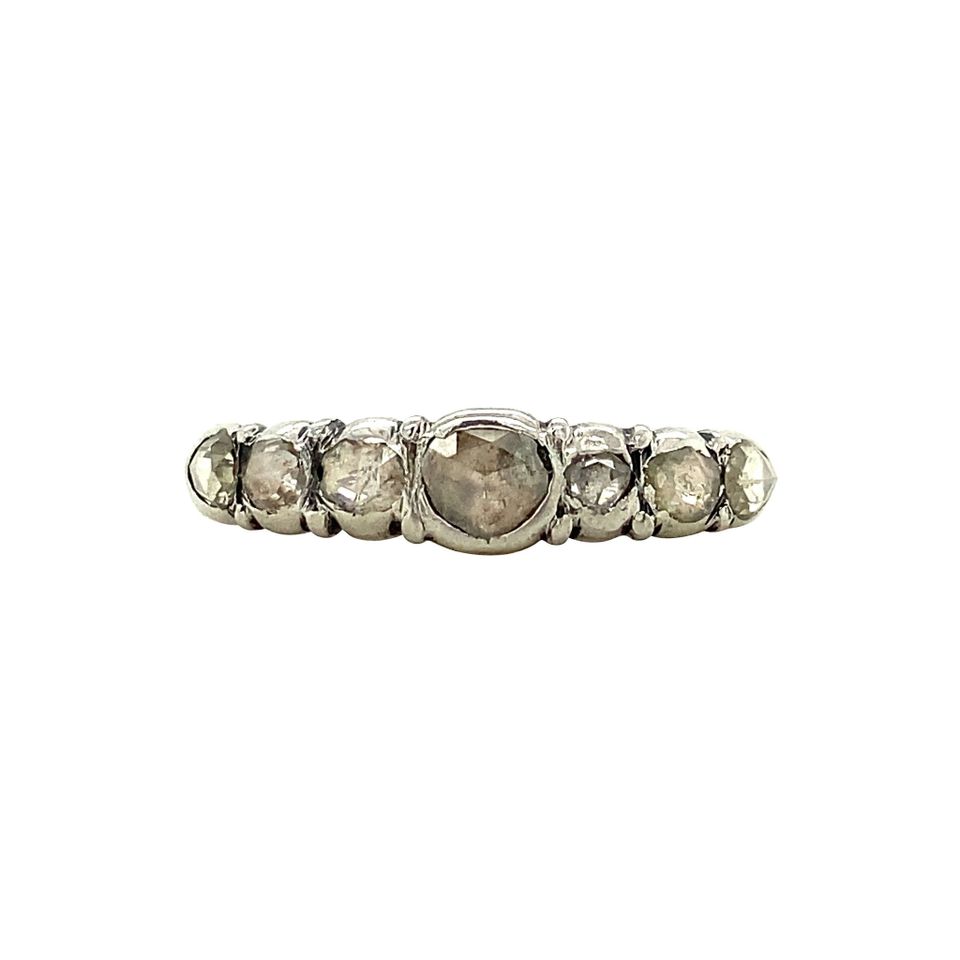 Vintage 12K Two Tone Gold Ring with Rose Cut Diamond
