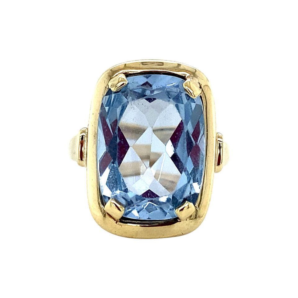Vintage 8K Gold Ring with Blue Spinel