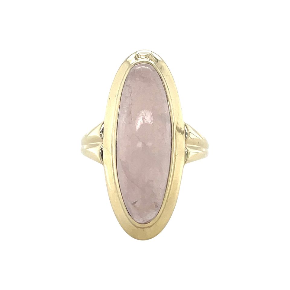 Vintage 8K Gold Ring with Rose Quartz