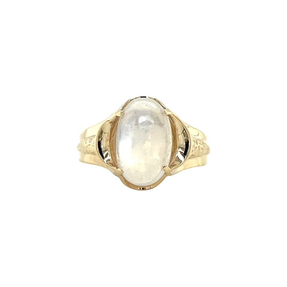 Vintage 10K Gold Ring with Moonstone