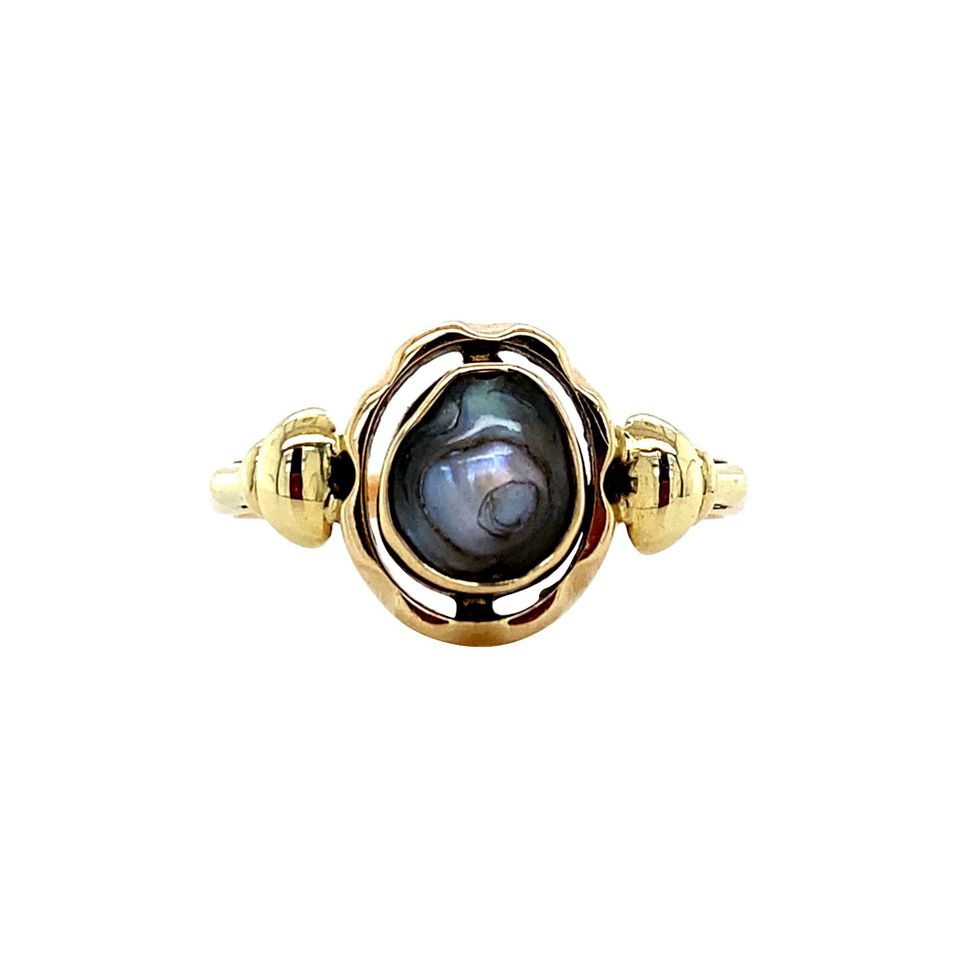 Vintage 14K Gold Ring with Pearl