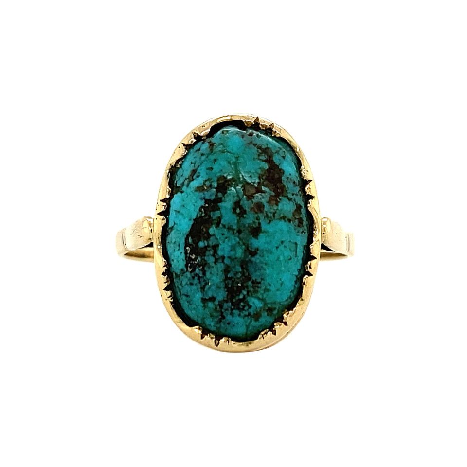Vintage 14K Gold Ring with Turquoise