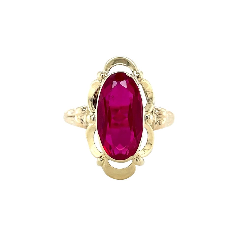 Vintage 14K Gold Ring with Ruby