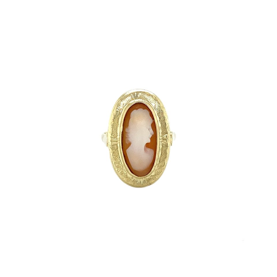 Vintage 14K Gold Ring with Cameo