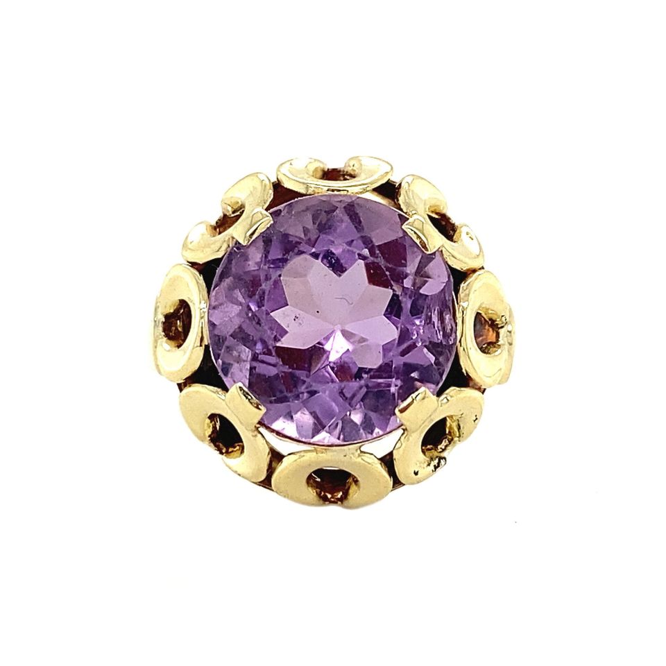 Vintage 14K Gold Ring with Amethyst