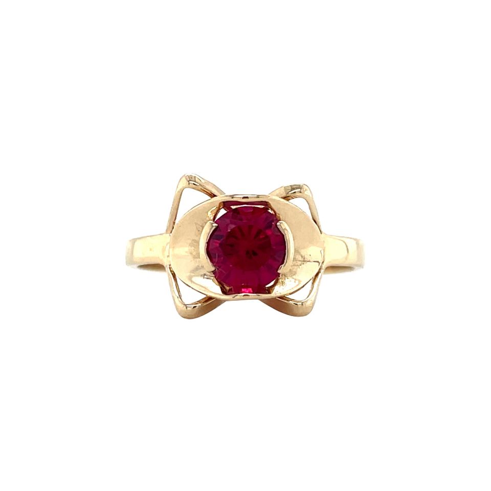 Vintage 14K Gold Ring with Ruby