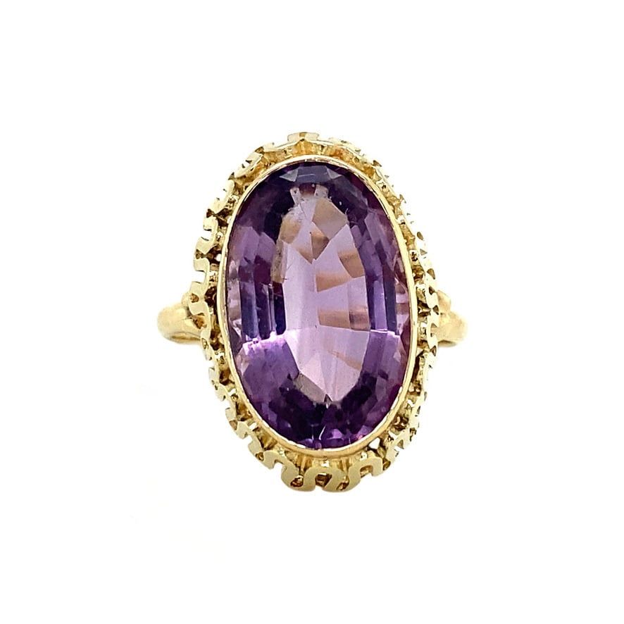 Vintage 14K Gold Ring with Amethyst