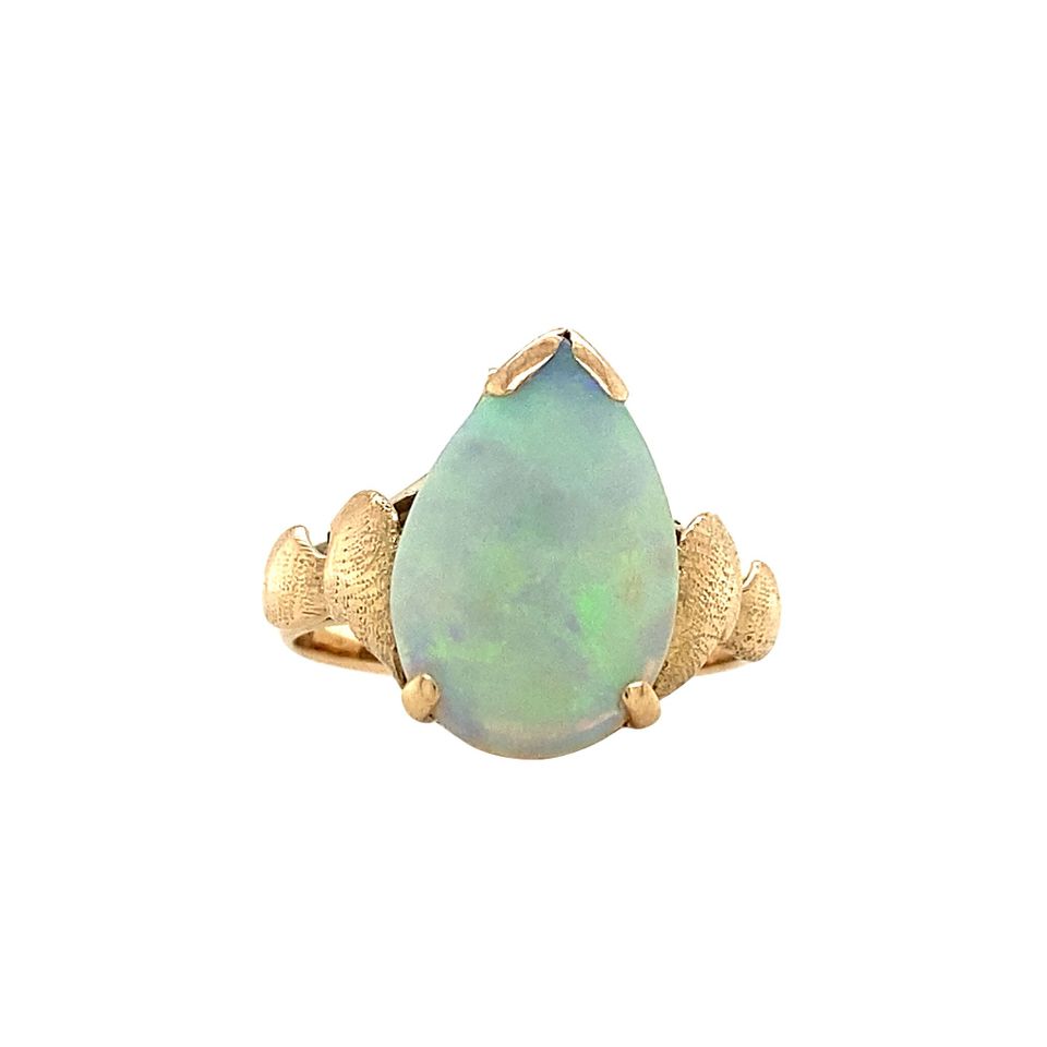 Vintage 12K Gold Ring with Opal