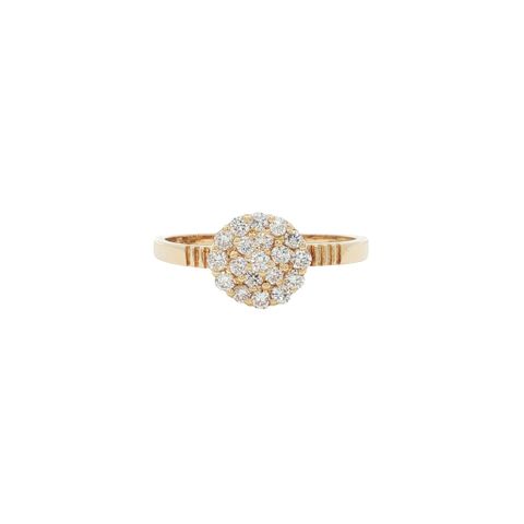 Vintage 14K Gold Cluster Ring with Diamond