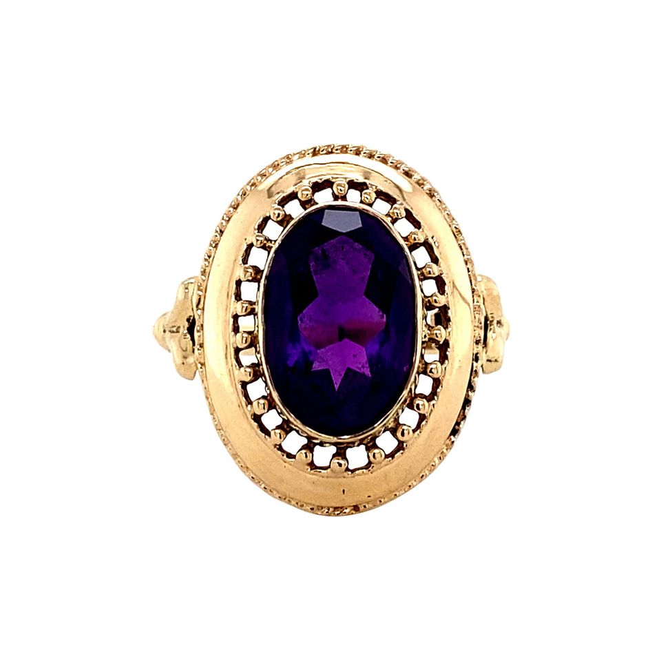 Vintage 14K Gold Ring with Amethyst