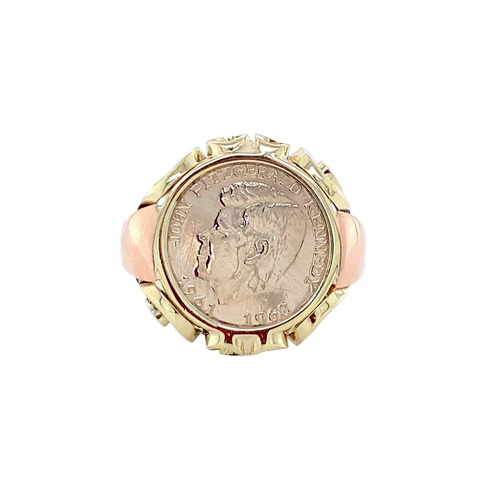 Vintage 14K Gold Coin Ring