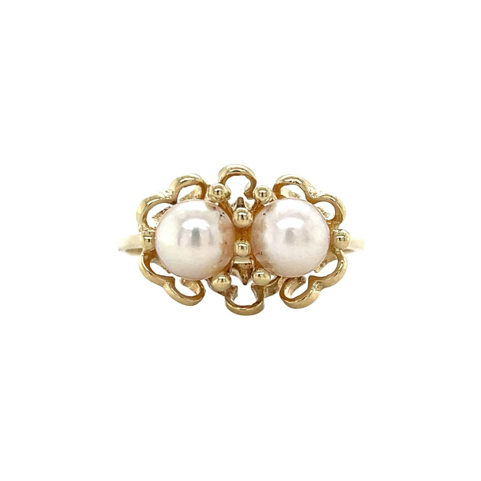 Vintage 14K Gold Ring with Pearl