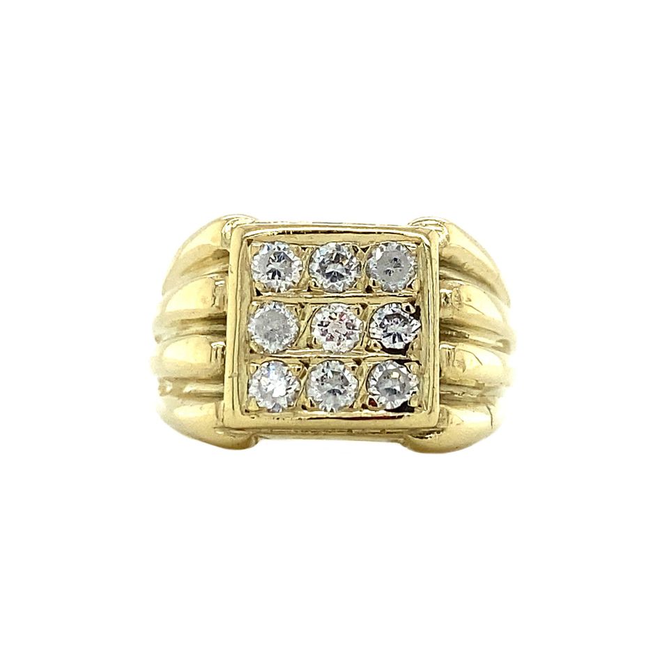 Vintage 14K Gold Ring with Cubic Zirconia
