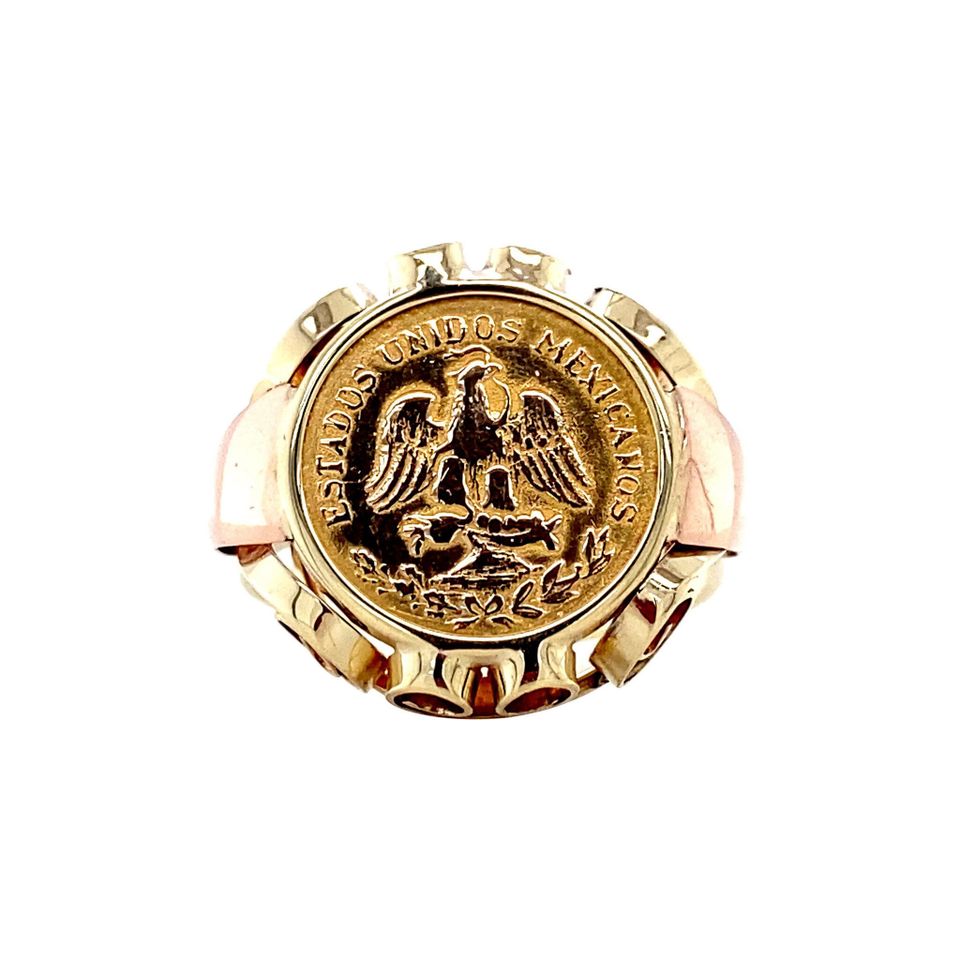 Vintage 14K Gold Coin Ring