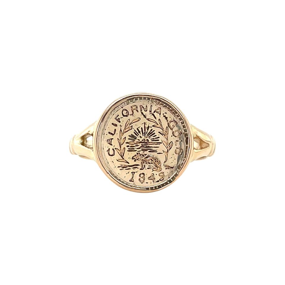 Vintage 14K Gold Coin Ring