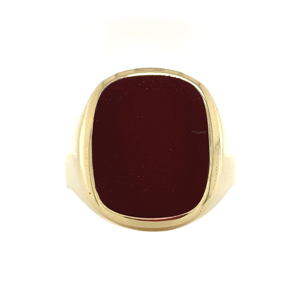 Vintage 14K Gold Signet Ring with Carnelian