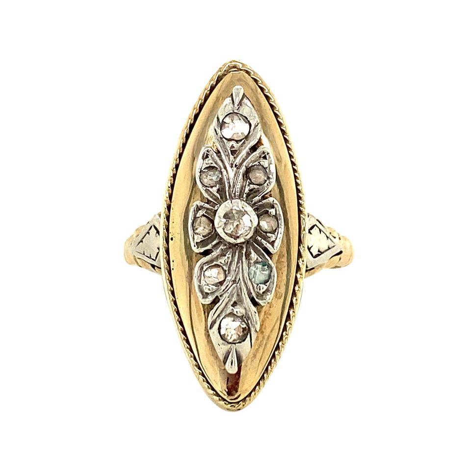 Vintage 14K Gold Ring with Diamond