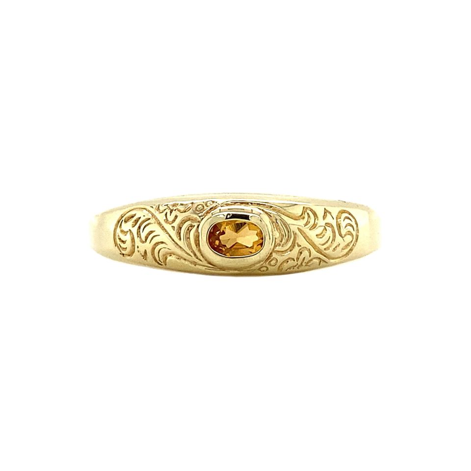 Vintage 8K Gold Ring with Topaz