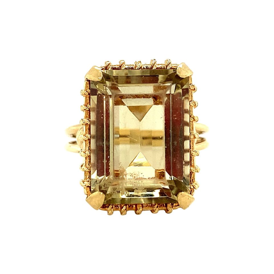 Vintage 14K Gold Ring with Citrine