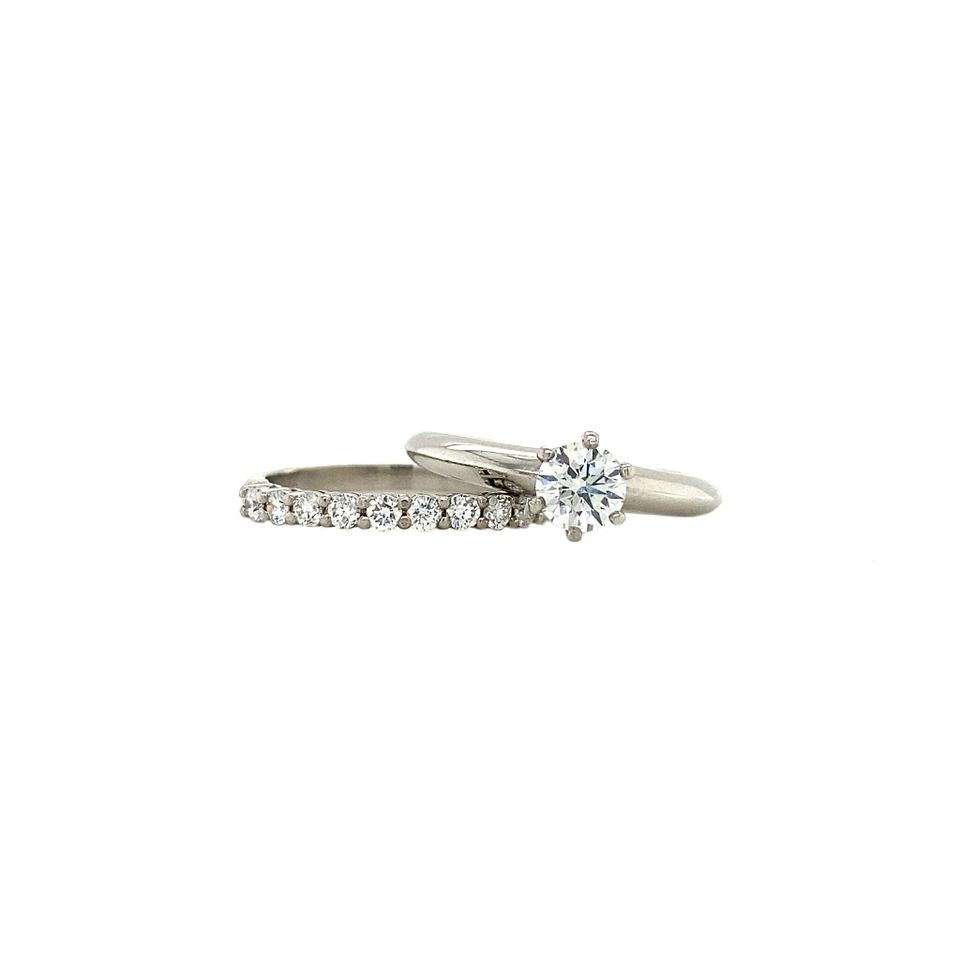 Vintage Tiffany & Co Platinum Rings with Diamond