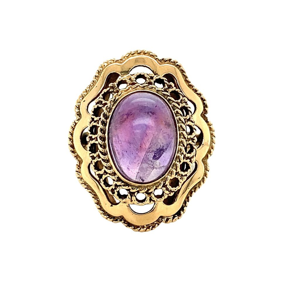 Vintage 14K Gold Ring with Amethyst