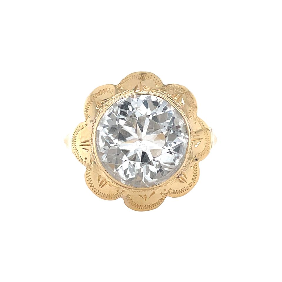 Vintage 14K Gold Ring with Topaz