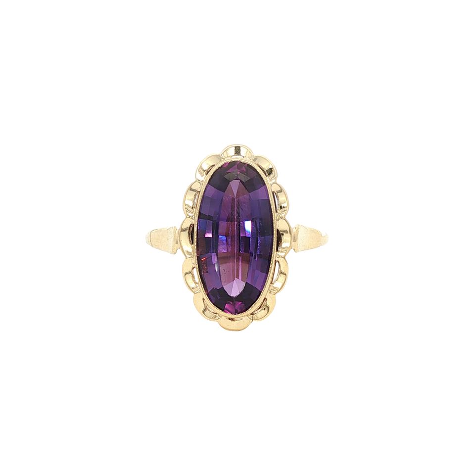 Vintage 14K Gold Ring with Sapphire