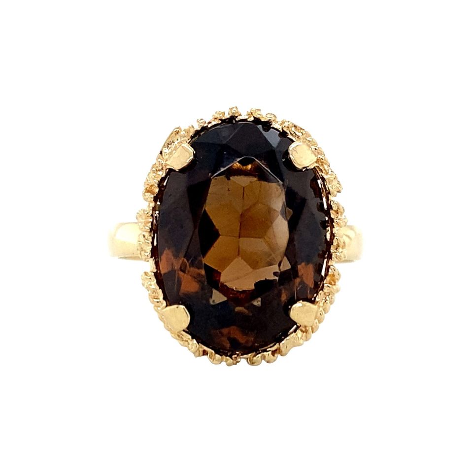 Vintage 14K Gold Ring with Colored Stone