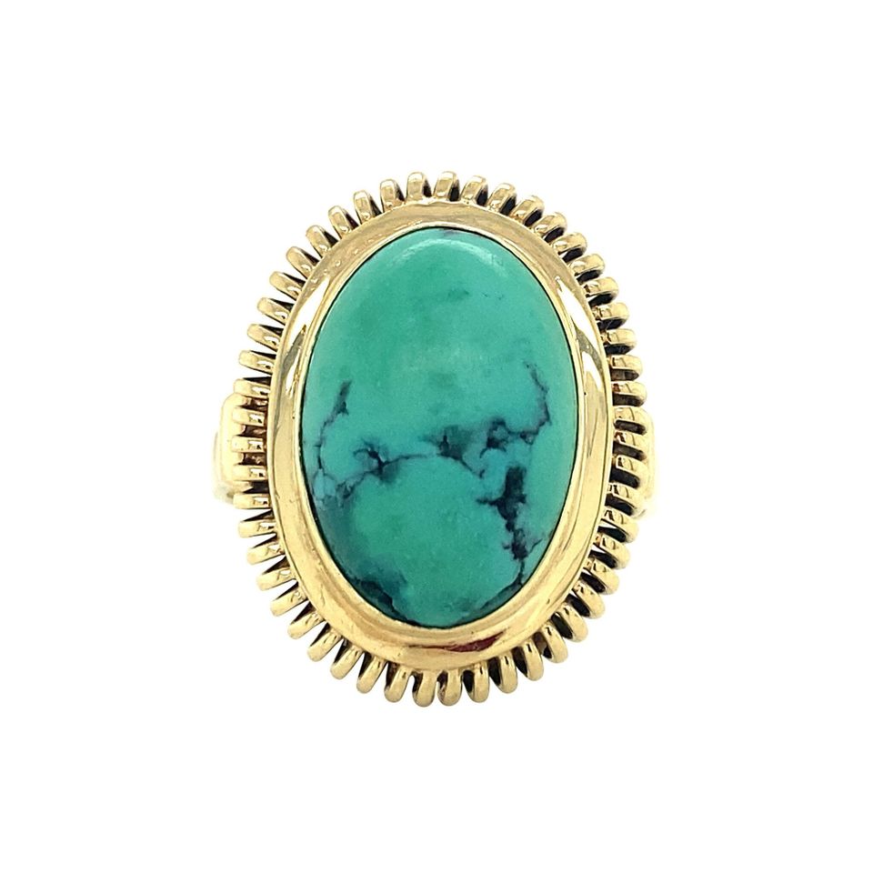 Vintage 14K Gold Ring with Turquoise