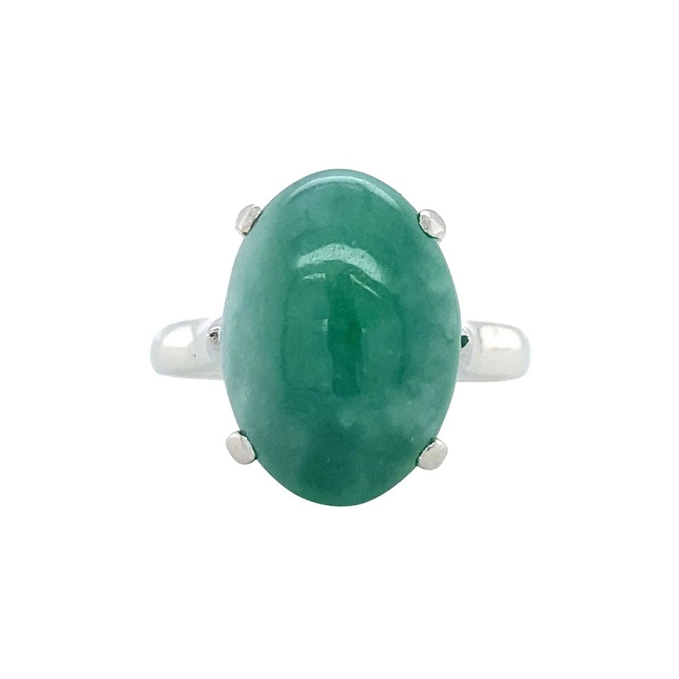 Vintage 12K Gold Ring with Jade