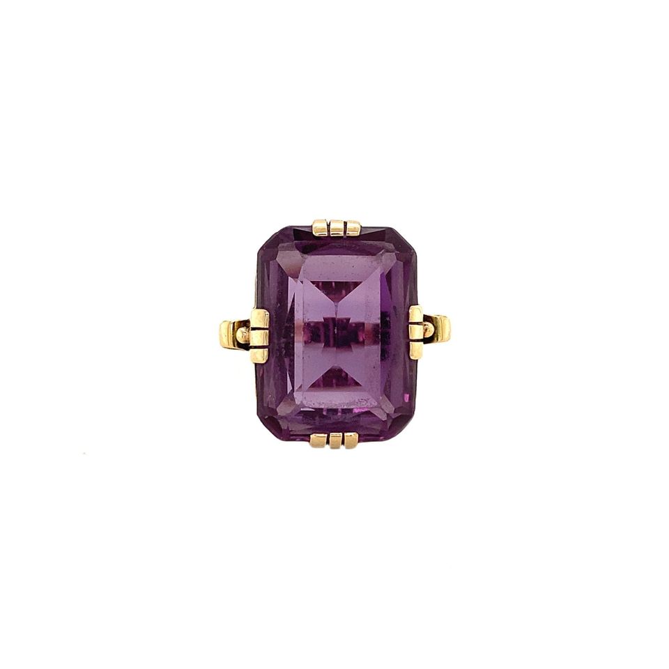 Vintage 12K Gold Ring with Alexandrite