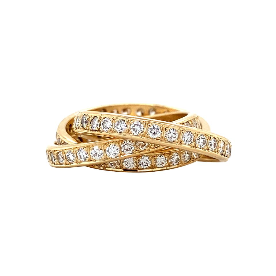 Vintage 14K Gold Alliance Ring with Diamond