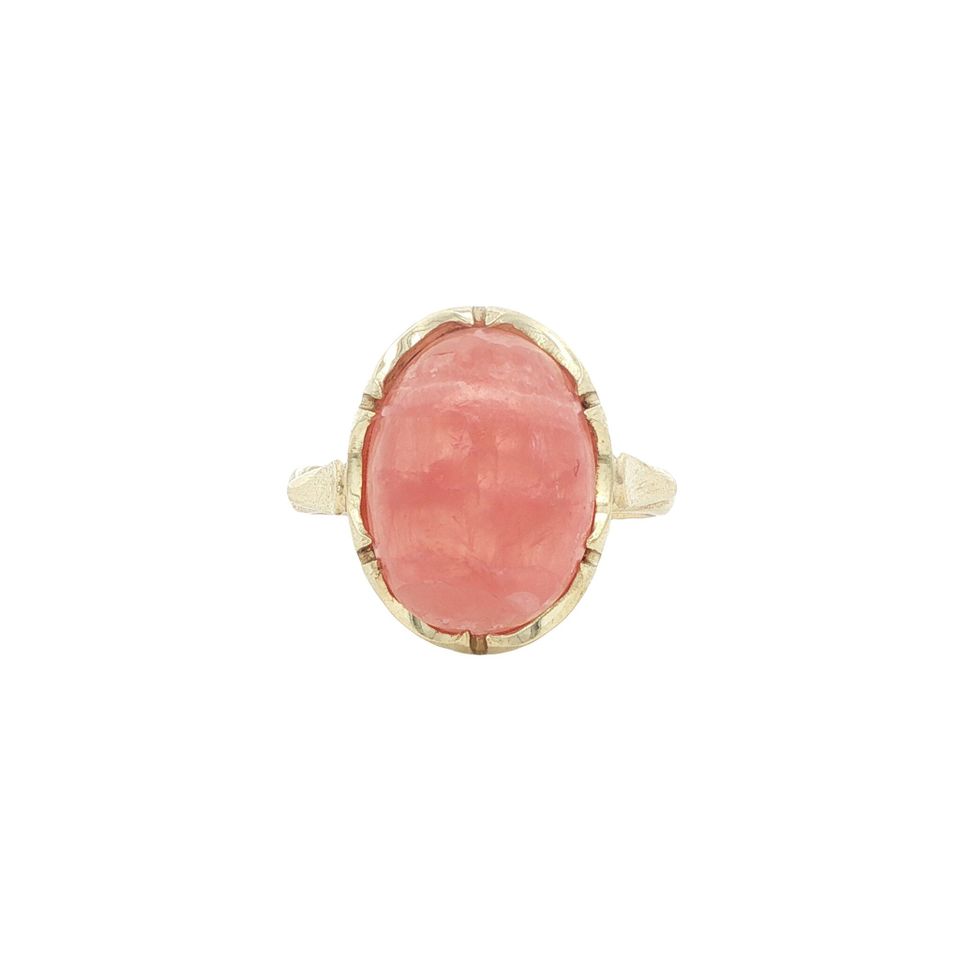 Vintage 14K Gold Ring with Rhodochrosite