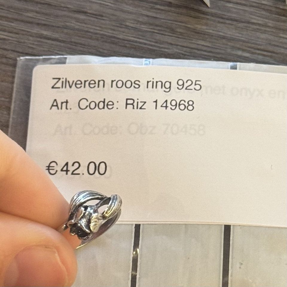 Vintage Sterling Silver Rose Ring