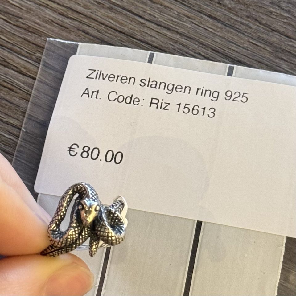 Vintage Sterling Silver Snakes Ring