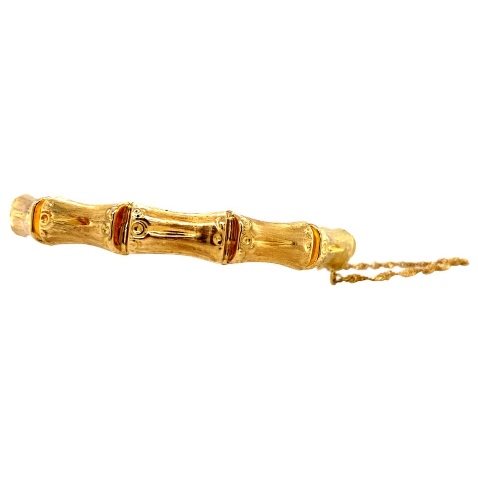Vintage 18K Gold Bangle Bamboo
