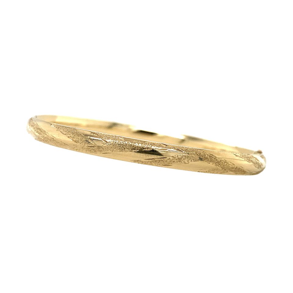 Vintage 10K Gold Bangle Engraving