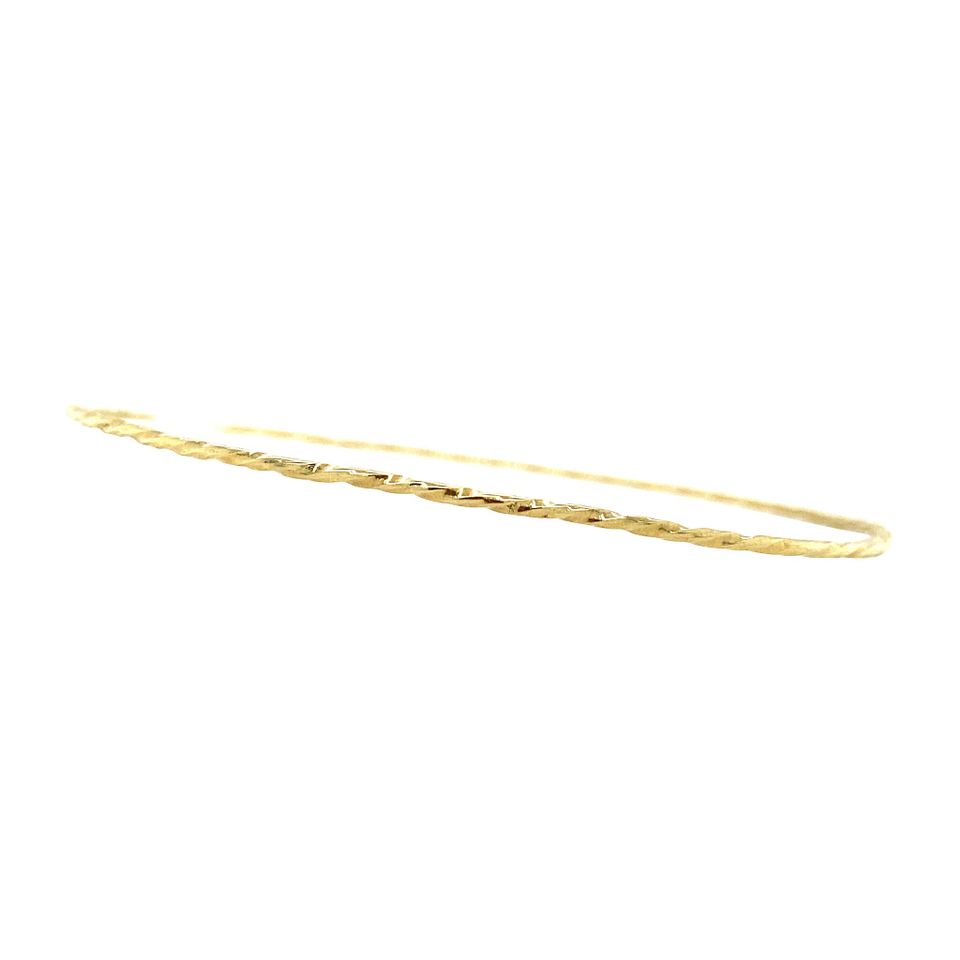 Vintage 14K Gold Twisted Rinkelarmband Bracelet