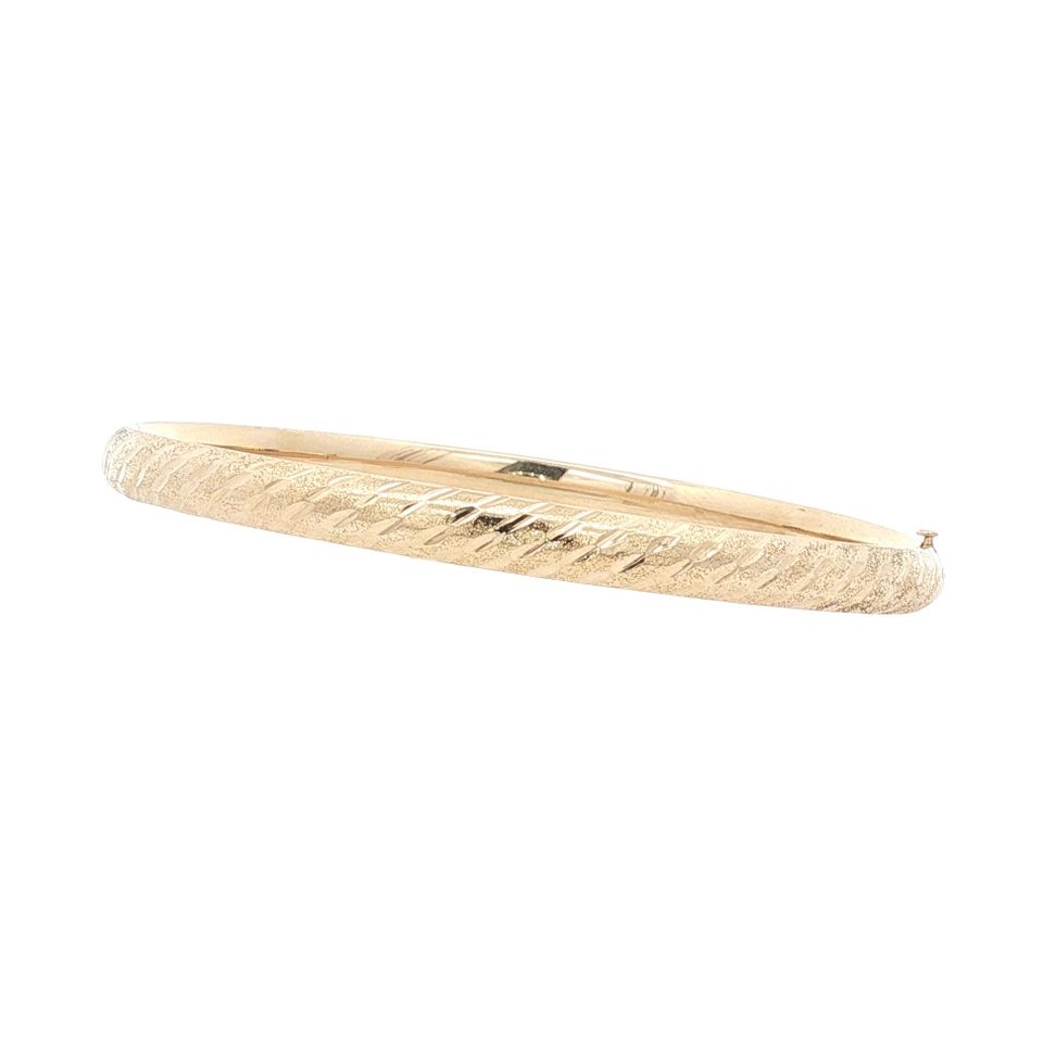 Vintage Ornate 10K Gold Bangle